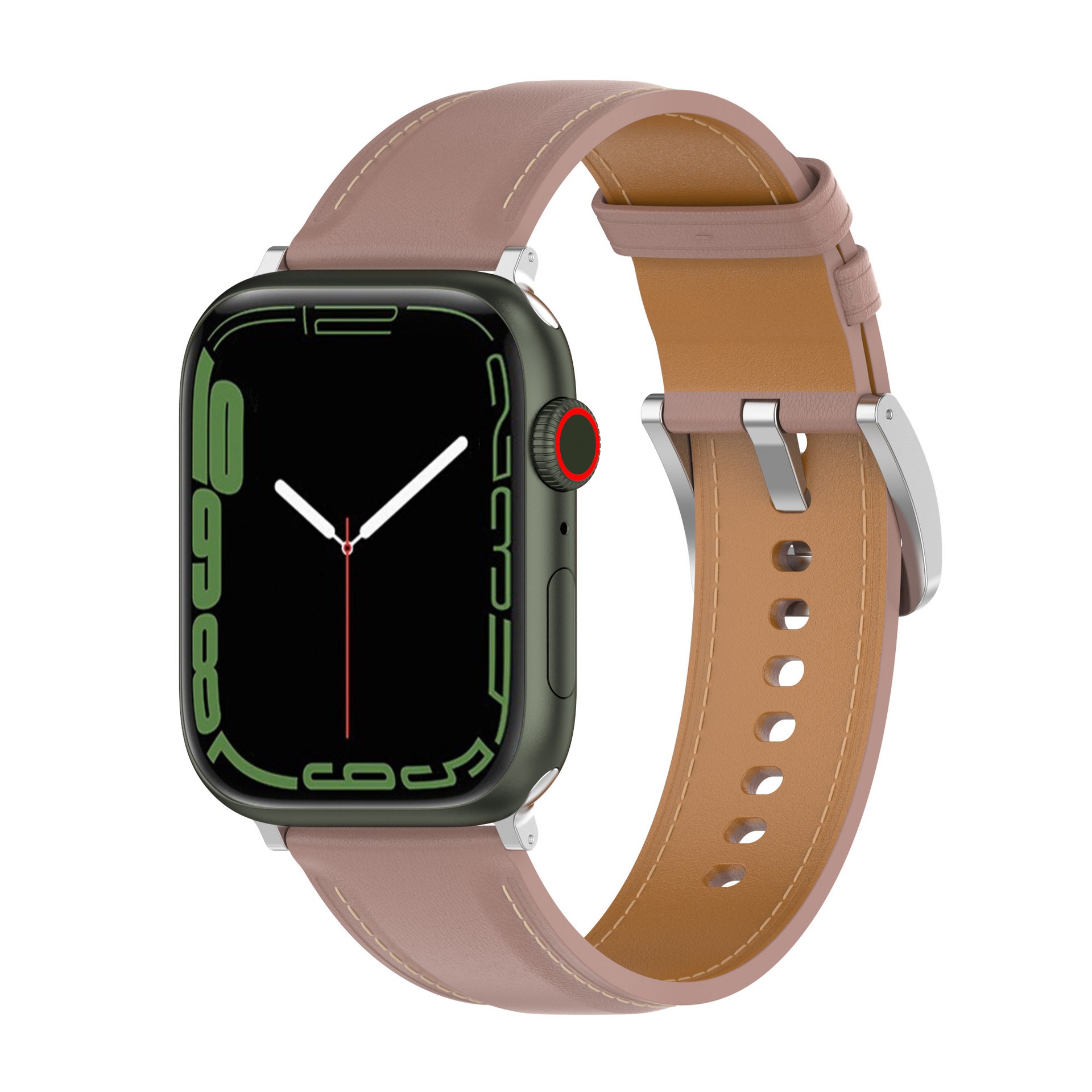 Skórzany pasek Bizon Strap Watch Casual Apple Watch 38/40/41/42 mm, różowy